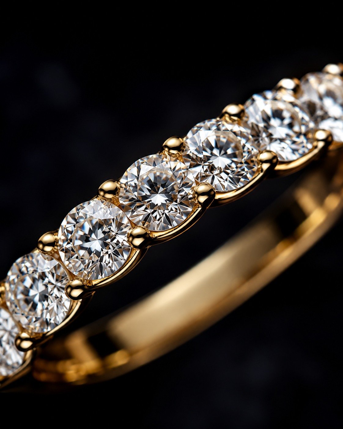 Diamond wedding band lifestyle photography