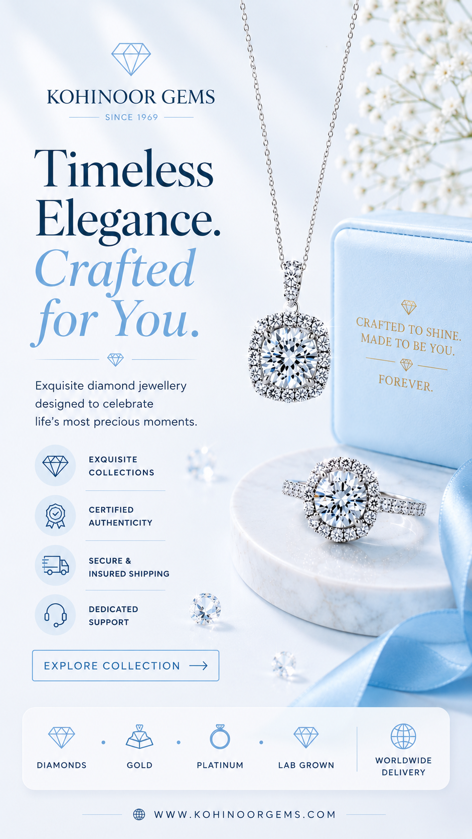 Kohinoor Gems - Premium Lab-Grown Diamond Jewellery Collection