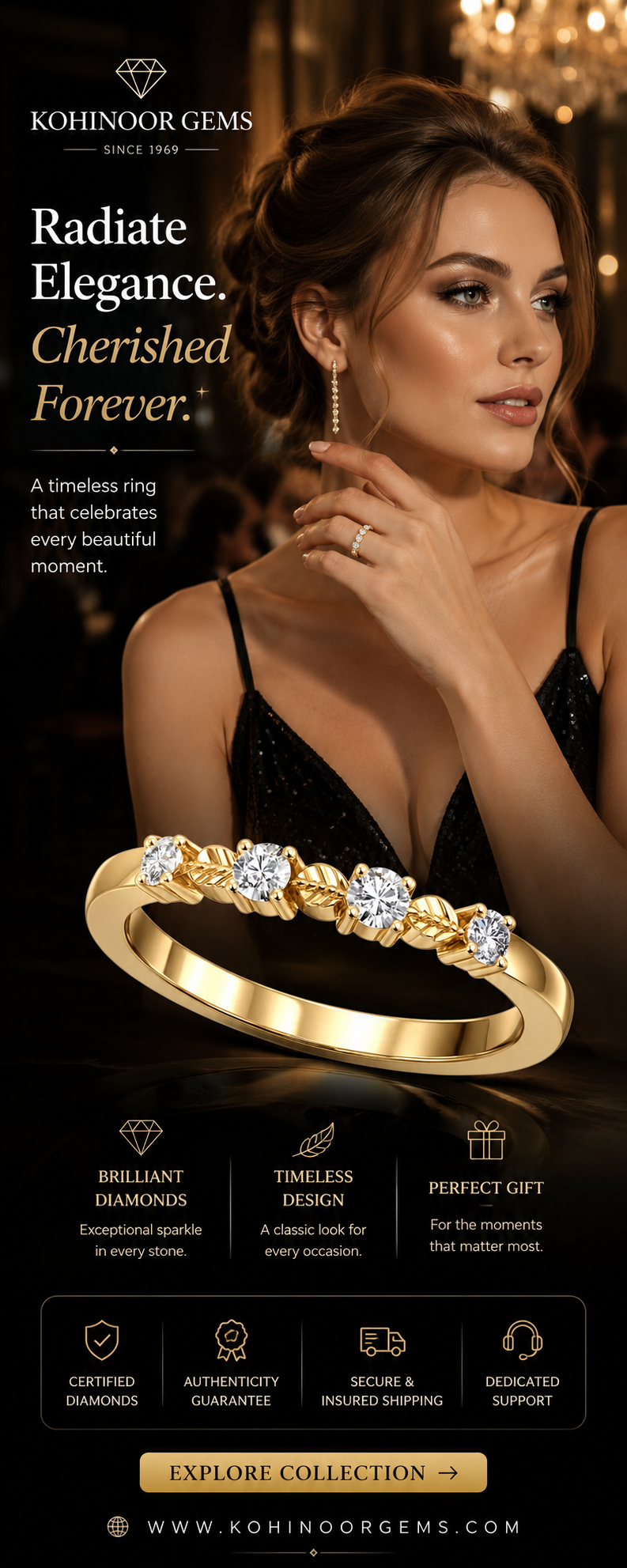 Shop diamond earrings at Kohinoor Gems