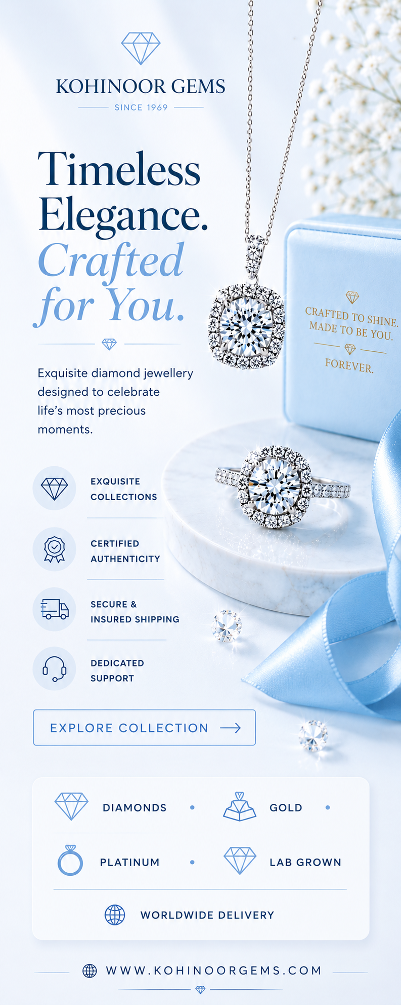 Shop diamond engagement rings at Kohinoor Gems